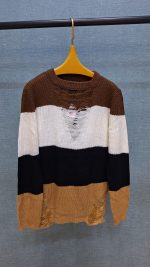 بافت سه رنگ یقه ریش کد#37