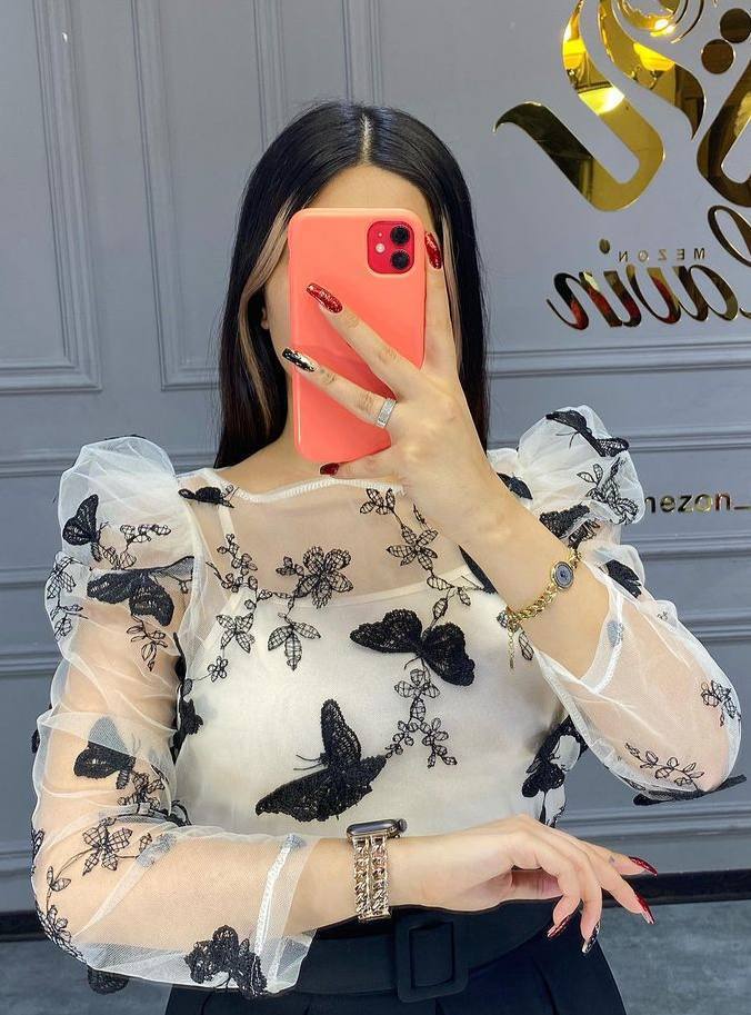 photo_2025-10-03_10-45-51 شومیز گیپوری طرح پروانه کد #27 - Image 1